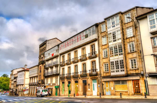 Traditional architecture of Santiago de Compostela in Spain — Stock Photo, Image