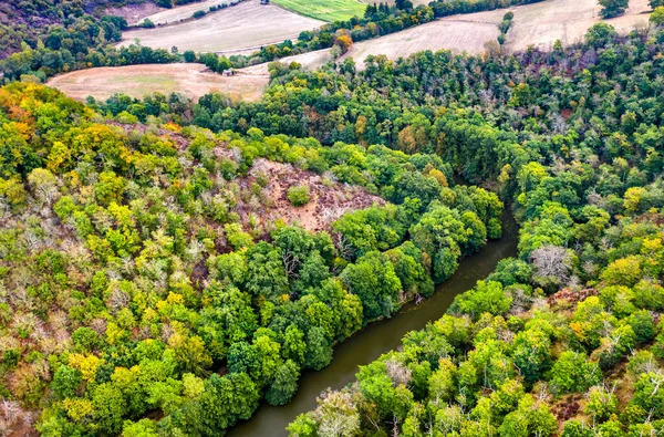 The Viaur river in Aveyron, France — Foto Stock