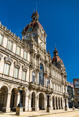 Galiçya, İspanya 'da bir Coruna Belediye Sarayı