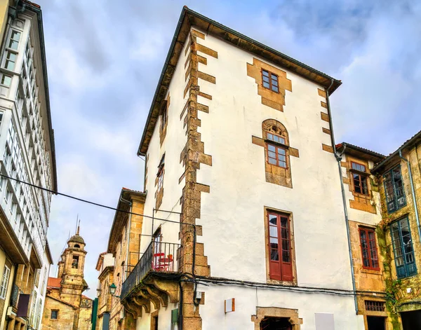Traditional architecture of Santiago de Compostela in Spain — стокове фото