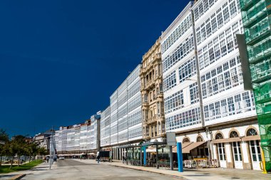 A Coruna, İspanya 'da geleneksel mimari