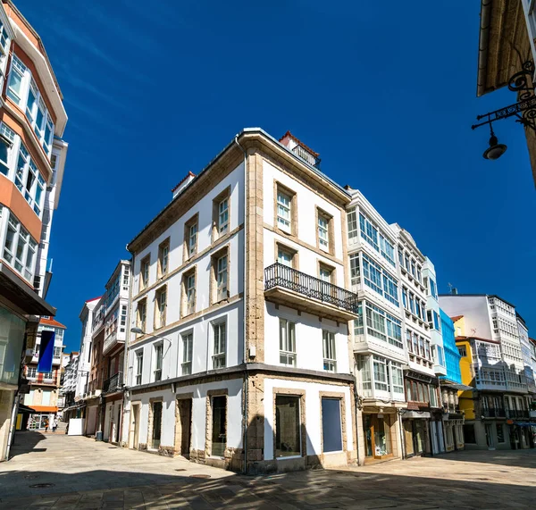 Architettura tradizionale a A Coruna, Spagna — Foto Stock