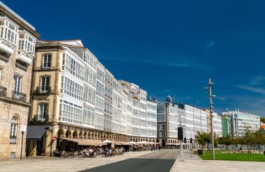 A Coruna, İspanya 'da geleneksel mimari