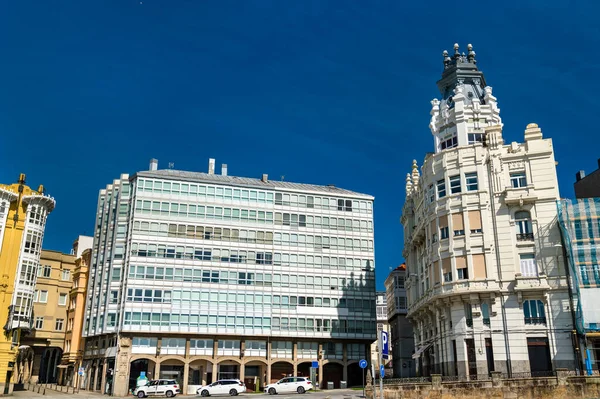 Traditional architecture in A Coruna, Spain — Stock Photo, Image