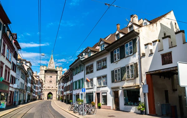 Spalentor Historic City Gate Basel Switzerland — стокове фото