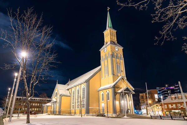 Tromso Cathedral in Polar Norway in winter
