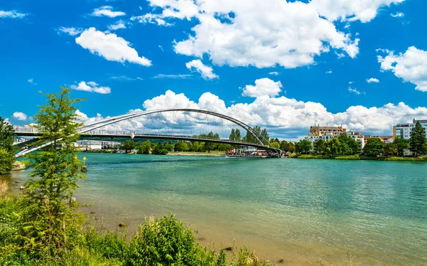 Pont Des Trois Pays Sur Rhin Entre France Allemagne Suisse — Photo