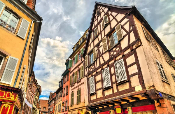 Traditional Half Timbered Houses Colmar Alsace France — Stock Photo, Image