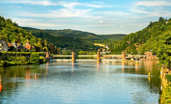 View Neckar River Heidelberg Baden Wurttemberg Germany — Zdjęcie stockowe