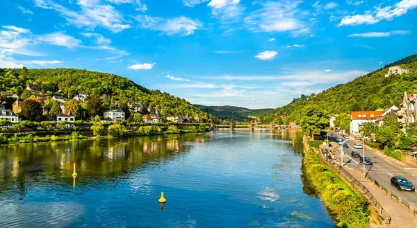 View Neckar River Heidelberg Baden Wurttemberg Germany — Stock Photo, Image