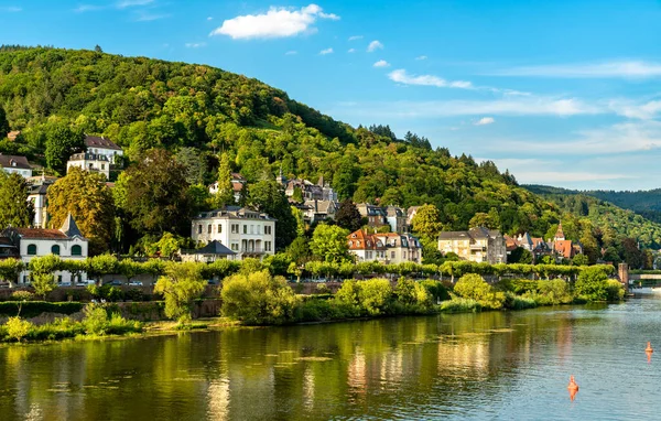 View Neckar River Heidelberg Baden Wurttemberg Germany — Zdjęcie stockowe