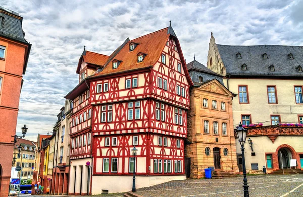 Tradiční Architektura Aschaffenburgu Bavorsku Německo — Stock fotografie