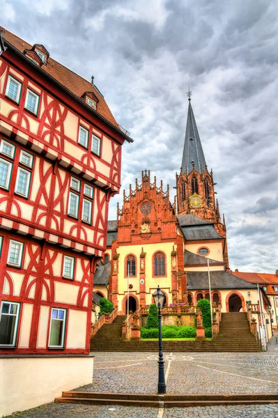 Eglise Saint Pierre Alexandre Maison Traditionnelle Aschaffenburg Bavière Allemagne — Photo