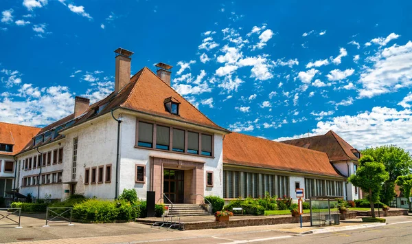 Biblioteka Budynek Szkoły Rhinau Bas Rhin Francja — Zdjęcie stockowe