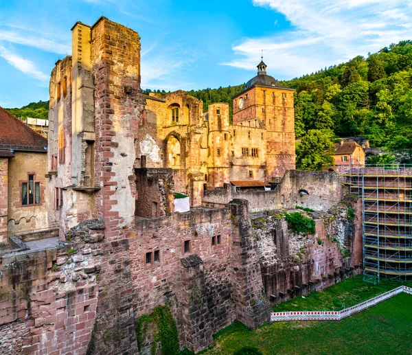Zřícenina Hradu Heidelberg Bádensku Wuerttembersku Německo — Stock fotografie