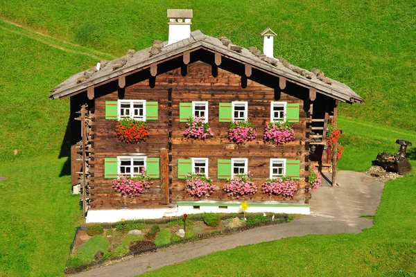 Wooden House,Kleinwalsertal,Austria — Stock Photo, Image