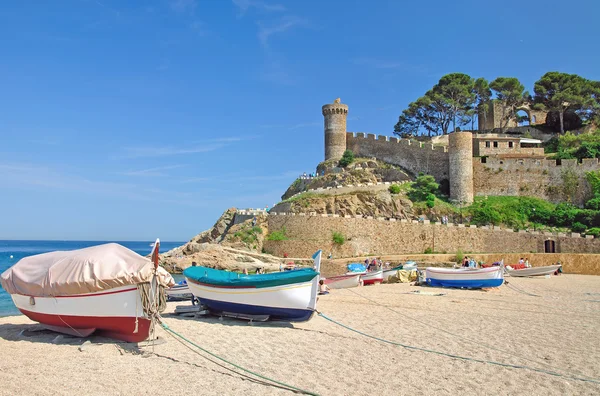 Beach and Village of Tossa de Mar,Costa Brava,Spain — Stock Photo, Image