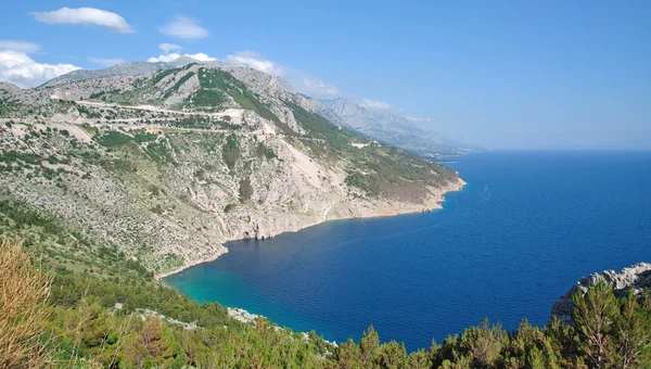 Küstenlandschaft, Makarska Riviera, Dalmatien, Kroatien — Stockfoto