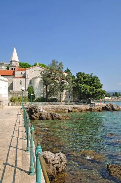 Promenáda opatija, Istrie, Chorvatsko — Stock fotografie