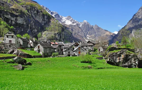 瑞士提契诺州Bavona Valley — 图库照片