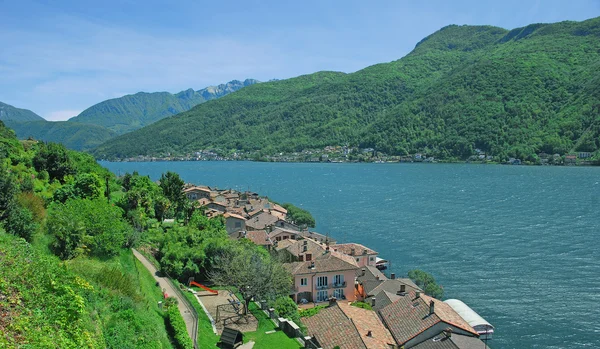 Morcote, Lago Lugano, Ticino, Suíça — Fotografia de Stock