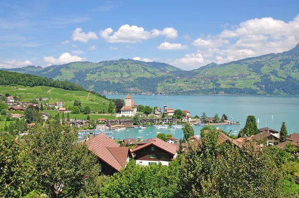 Spiez, Lago Thun, Suíça Imagens De Bancos De Imagens Sem Royalties