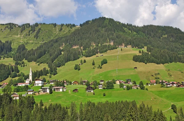 Kleinwalsertal perto de Hirschegg, Vorarlberg, Áustria — Fotografia de Stock