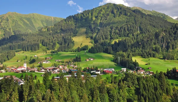 Riezlern Village, Kleinwalsertal, Ausztria Vorarlberg — Stock Fotó