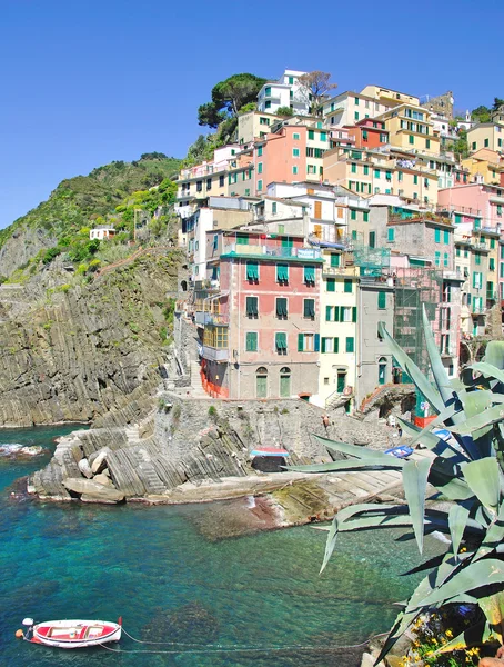 Riomaggiore, Cinque terre, Riviera italiană, Liguria, Italia — Fotografie, imagine de stoc