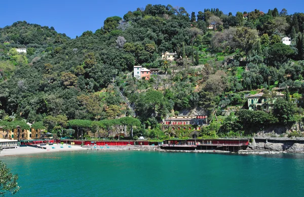 Kustnära landskap nära portofino, italienska rivieran, Ligurien, Italien — Stockfoto