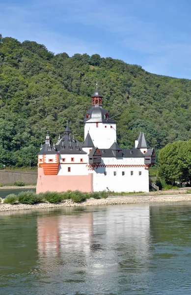 Castelo de Pfalzgrafenstein, Kaub, rio Reno, perto de Loreley, Rheingau, Alemanha — Fotografia de Stock