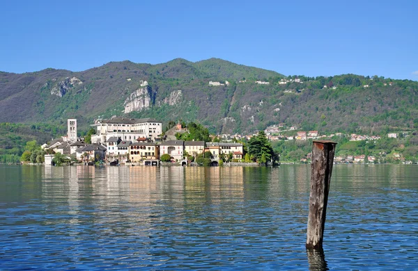 Isola san giulio, Lago d'Orta, Olaszország — Stock Fotó