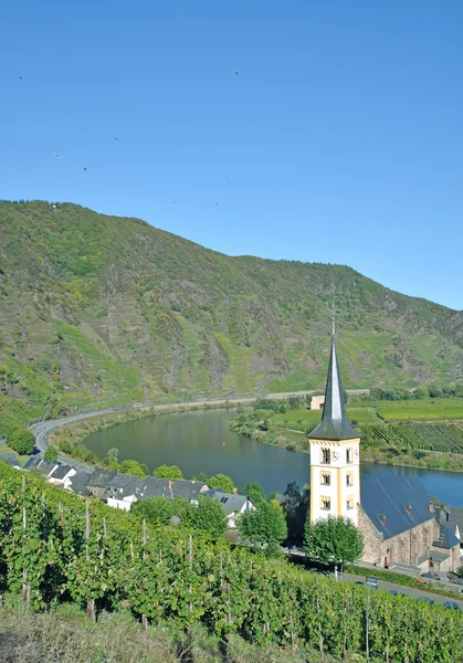 Bremm, mosel-floden, Rheinland-Pfalz, Tyskland — Stockfoto