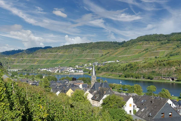 Wioska Winiarska Sankt Aldegund Mosel River Mosel Valley Niemcy — Zdjęcie stockowe