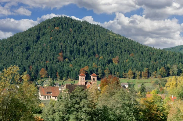 Aldeia Mosteiro Klosterreichenbach Floresta Negra Alemanha — Fotografia de Stock