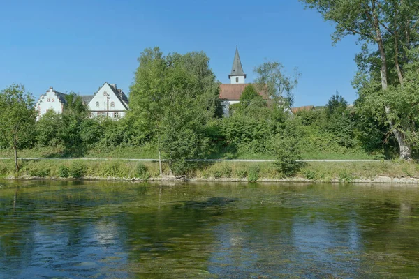 Wolfsmuenster Saale Folyó Partján Main Spessart Régió Bajorország Németország — Stock Fotó