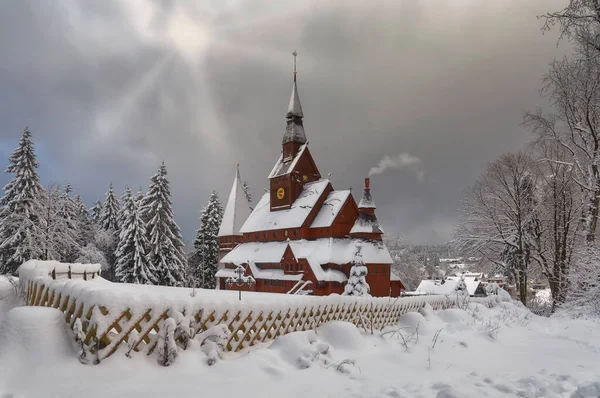 Famous Stave Church Hahnenklee Harz Mountain Germany — Stock Photo, Image