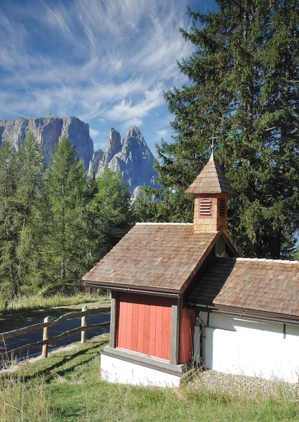 Seiser Alm Alpe Siusi View Mount Schlern South Tirol Italy — Stock Photo, Image