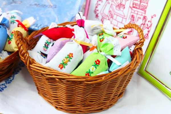 Decorated fragrant bag of dried — Stock Photo, Image