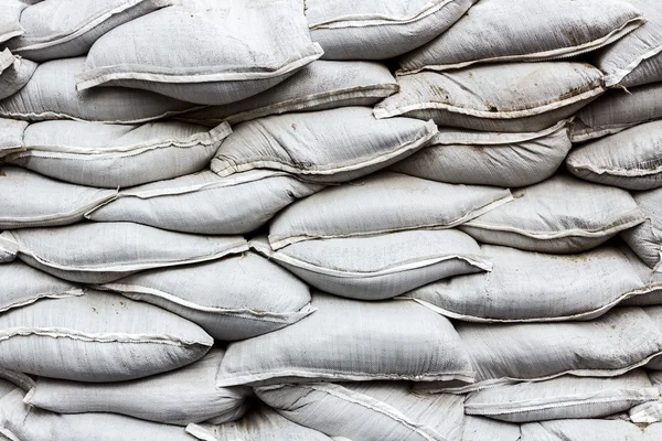 Wall made of white bags — Stock Photo, Image