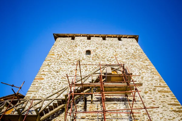 Castle tower in reconstruction — Stock Photo, Image