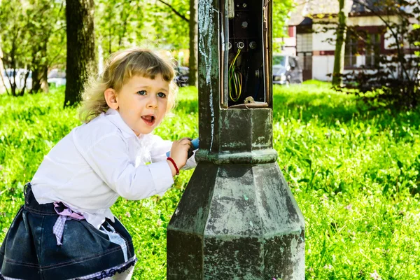 Child drawing — Stock Photo, Image