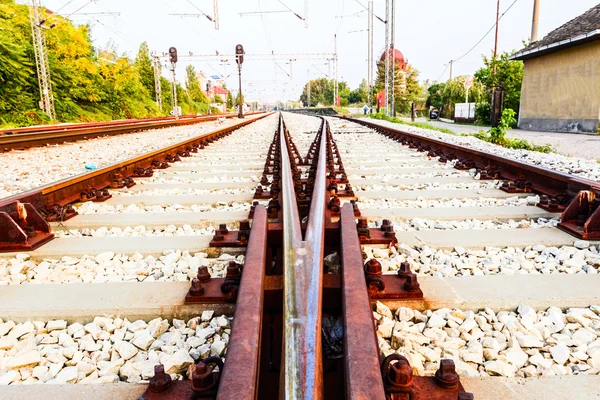 Railway close up. — Stock Photo, Image