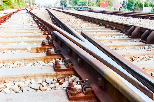 Railway close up. — Stock Photo, Image