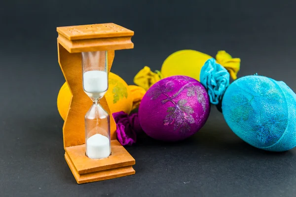 Hourglass for cooking Easter eggs — Stock Photo, Image