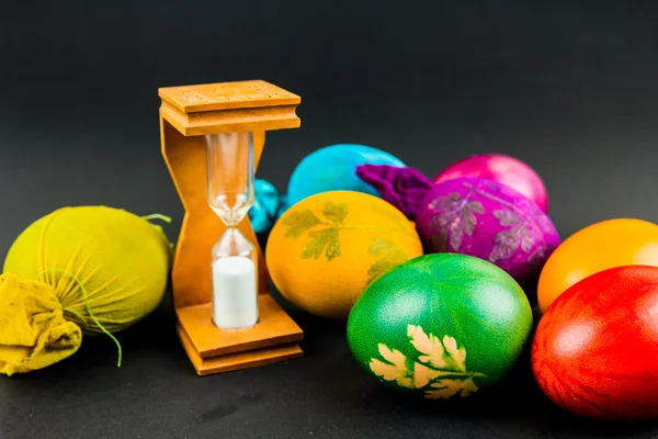 Hourglass for cooking Easter eggs — Stock Photo, Image