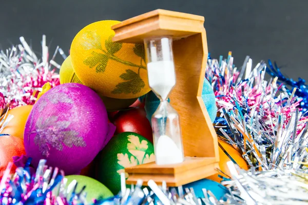 Hourglass for cooking Easter eggs — Stock Photo, Image