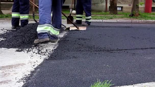 Construcción de carreteras — Vídeos de Stock