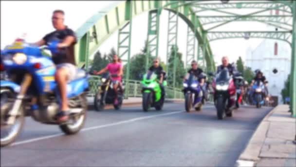 Motorrad-Fahrer — Stockvideo