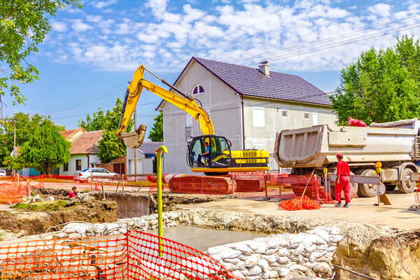 Новый трубопровод в окрестностях
 